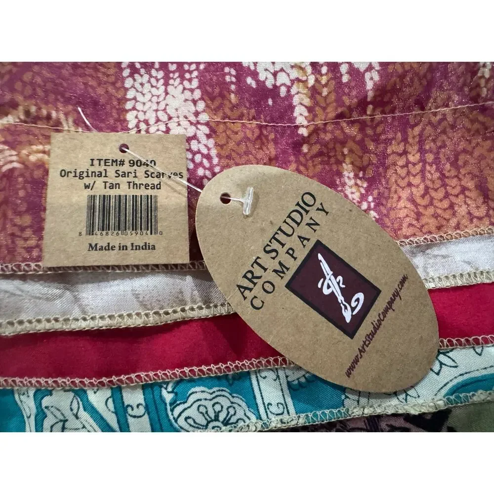 Art Studio Company Stitched Sari Scarf India